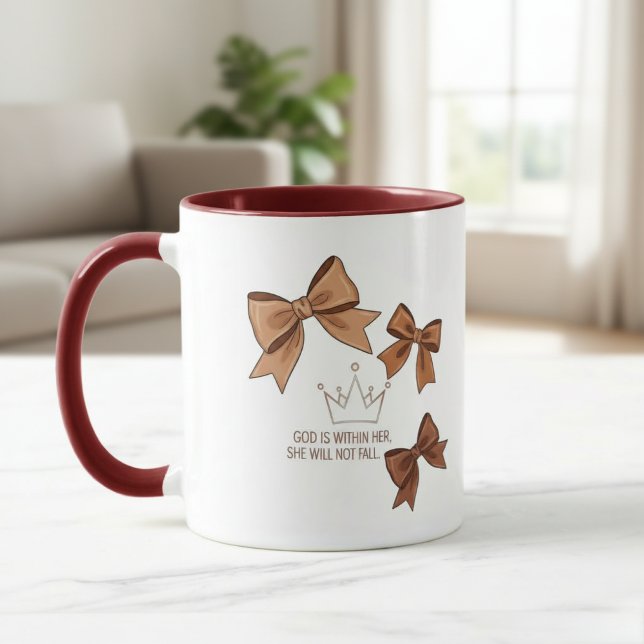 God is Within Her,  Two-Tone Mug | Christian  (Creator Uploaded)