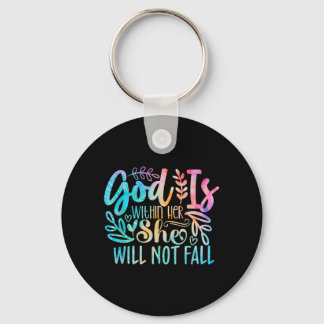 God Is Within Not Bible Verse Quote Religious Key Ring