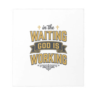 God Is Working Vintage Faith Typography Shirt_1 Notepad