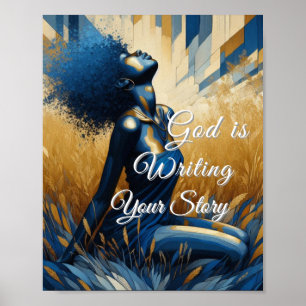 God Is Writing Your Story Christian Faith Poster