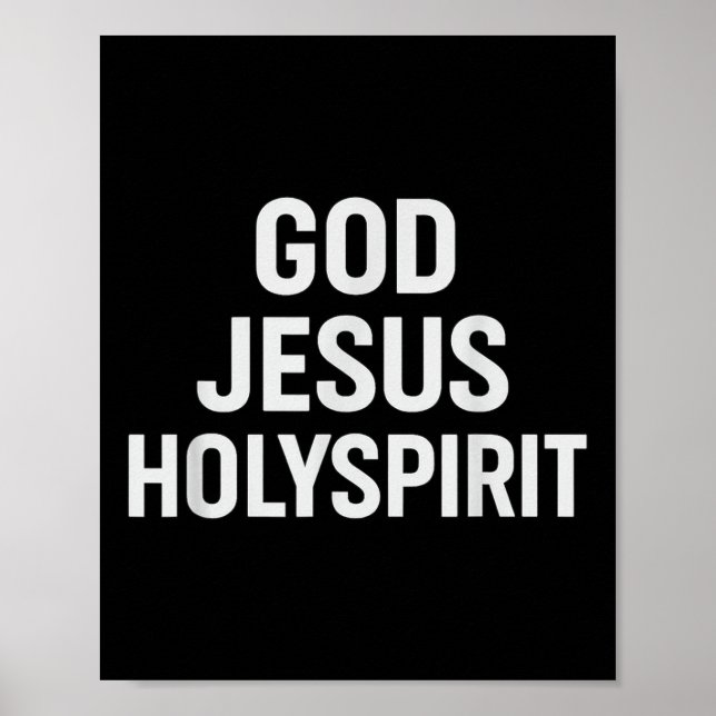 God Jesus Holy Spirit Christian Faith Church Belie Poster (Front)