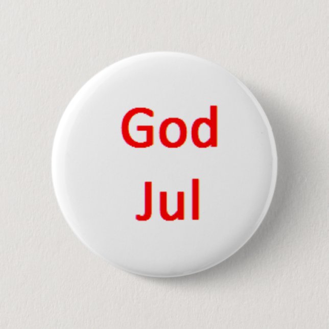 god jul2 coffee mug 6 cm round badge (Front)