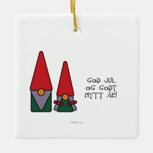 God Jul Ceramic Ornament