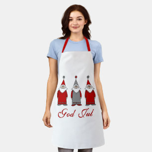 God Jul   Cute Funny Norwegian Merry Christmas Apron