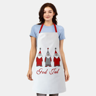 God Jul | Cute Funny Norwegian Merry Christmas Apron