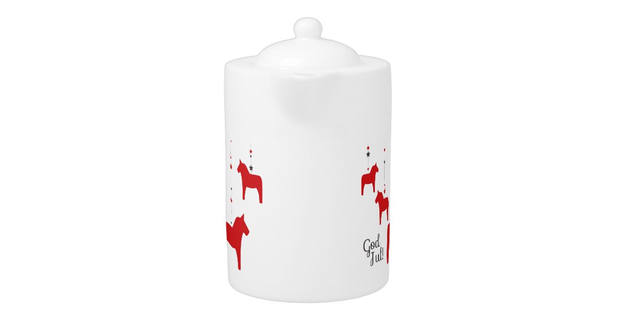 God jul! Dala Horse Teapot | Zazzle