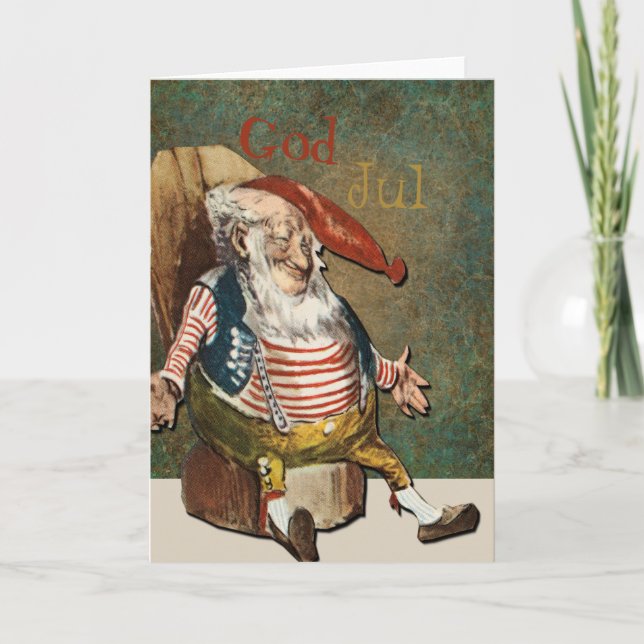 God Jul Folded Holiday Card (Front)