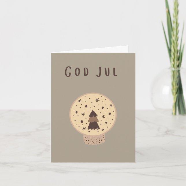 God jul (julkort) Swedish Christmas  Card (Front)