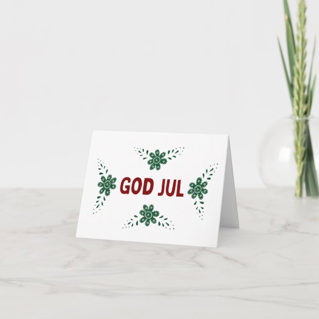 God Jul (Julkort) Swedish Christmas  Card (Front)
