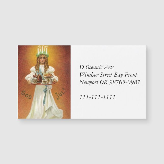 God Jul!  Lucia with Treats (Front)