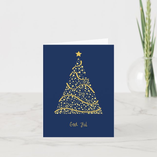 God Jul, Norwegian Christmas  Card (Front)