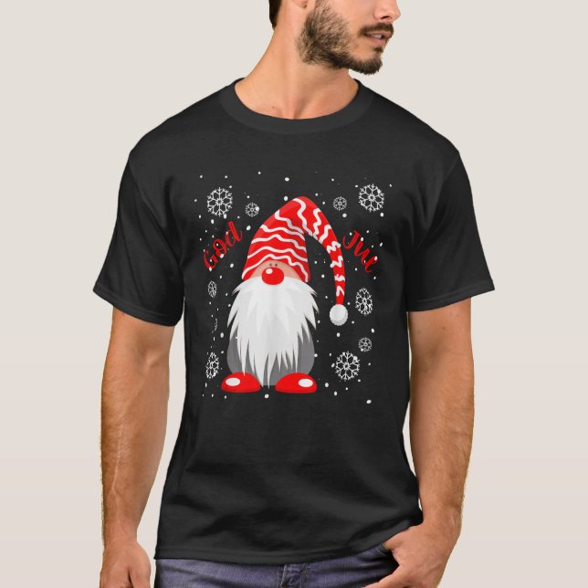 God Jul Norwegian Gnome Merry Christmas Apparel  T-Shirt (Front)