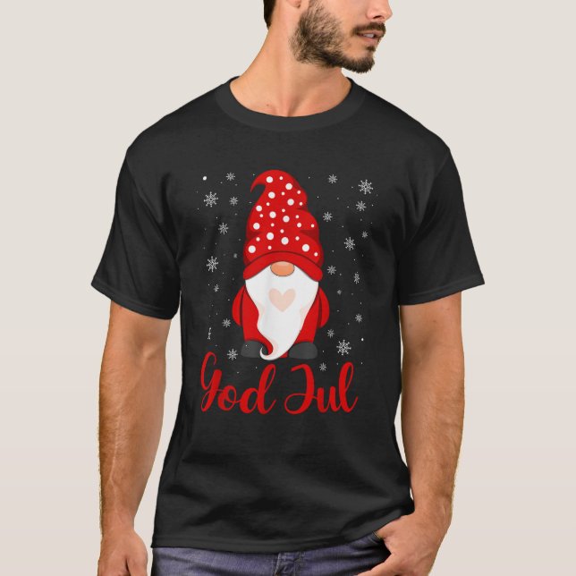 God Jul Norwegian Gnome Merry Christmas Apparel  T-Shirt (Front)
