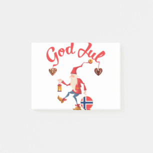 God jul norwegian merry christmas norway tomte gno post-it notes