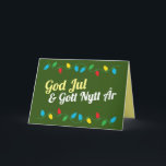 God Jul och Gott Nytt År Kort Holiday Card<br><div class="desc">God Jul och Gott Nytt År Kort.  Redigera text som ska ersättas med ett annat språk om du vill.</div>