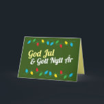 God Jul och Gott Nytt År Kort Holiday Card<br><div class="desc">God Jul och Gott Nytt År Kort.  Redigera text som ska ersättas med ett annat språk om du vill.</div>