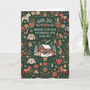 God Jul Scandinavian Christmas Card