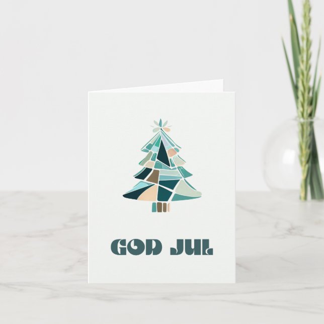 God Jul, Scandinavian Christmas  Card (Front)