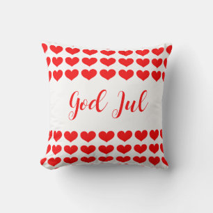 God Jul Scandinavian Christmas gift for friend mum Cushion