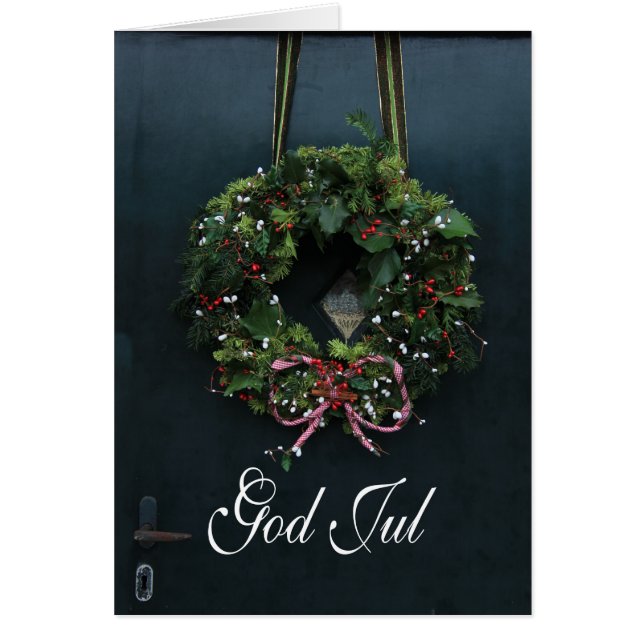 God Jul Swedisch Christmas Card (Front)