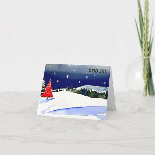 God Jul, Swedish Christmas  Card