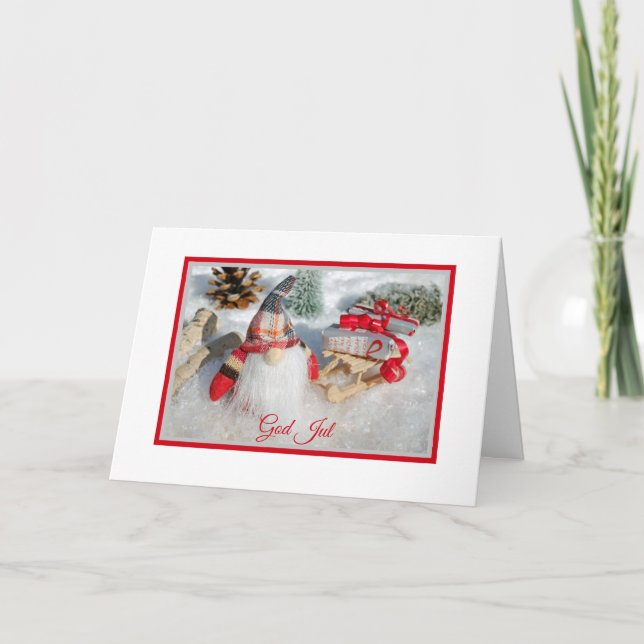 God Jul Swedish Christmas Card (Front)