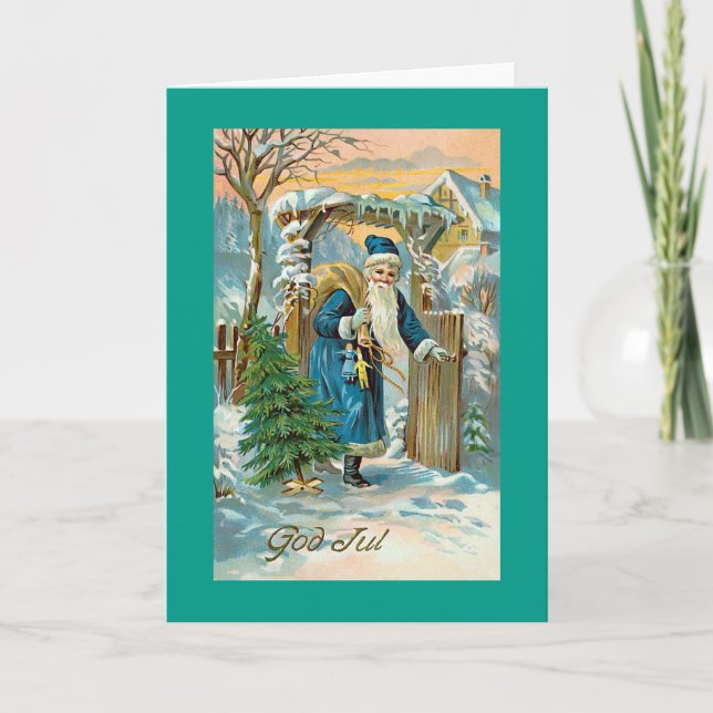 God Jul Swedish Christmas Holiday Card (Front)