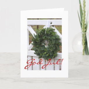 God Jul! Swedish Christmas Wreath Card