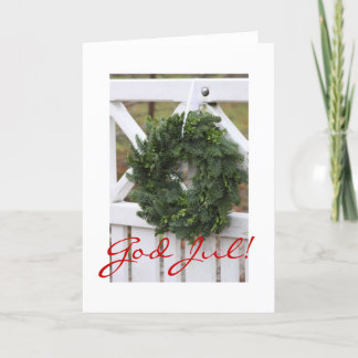 God Jul! Swedish Christmas Wreath Card