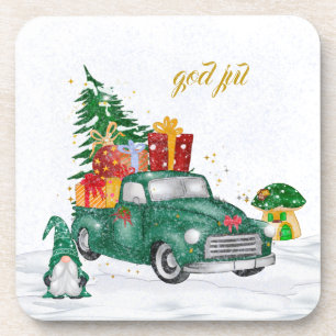 God Jul Swedish Gnomes Coaster