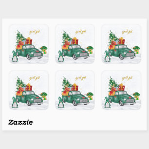 God Jul Swedish Gnomes  Square Sticker