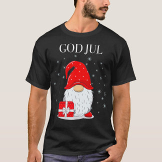 God Jul Swedish Merry Christmas Sweden Tomte Gnome T-Shirt