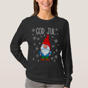 God Jul, Swedish Tomte Gnome, Scandinavian Merry T-Shirt