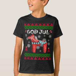 God Jul Ugly Christmas Long Sleeve Scandinavian Da T-Shirt