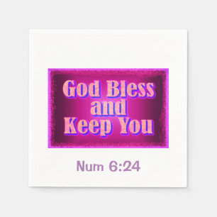 God keep and bless you Customisable Napkin