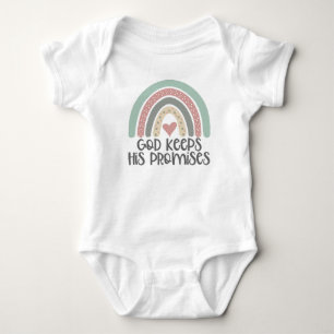 God Keeps His Promises Rainbow Baby Bodysuit