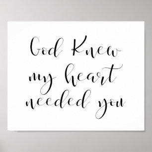 God knew my heart need you poster