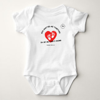 God Knitted Me Together in My Mother's Womb Baby Bodysuit