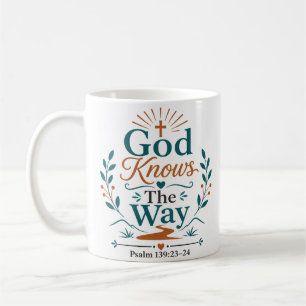 God Knows The Way Morning Scripture Quote Coffee Mug