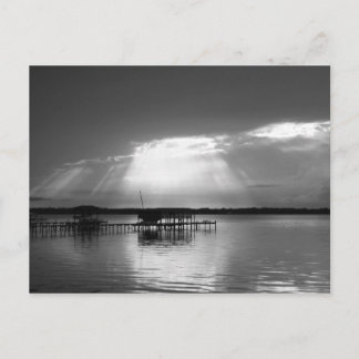 God Left A Light On For You Postcard