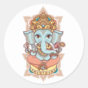 God Lord Ganesh. Classic Round Sticker