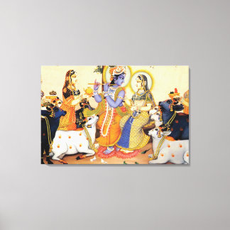 God Lord Krishna Premium Wrapped Canvas (Gloss)