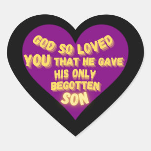 God Loved Heart Sticker 