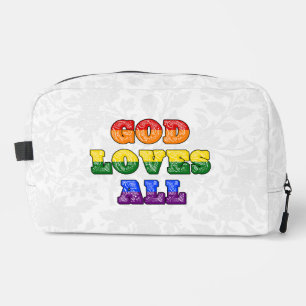 "God Loves All" Gay/LGBTQIA+/Queer Christian Pride Dopp Kit