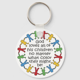 God Loves All Key Ring