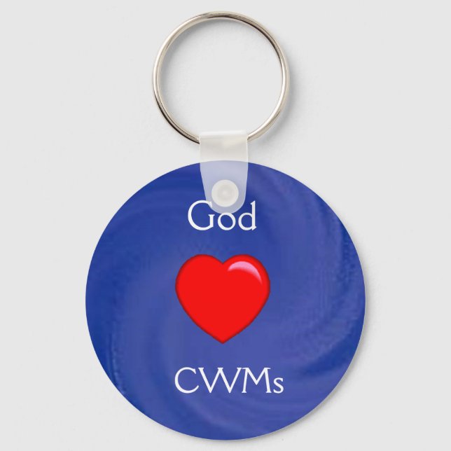 God Loves Christian Working Moms (CWMs) Keychain (Front)
