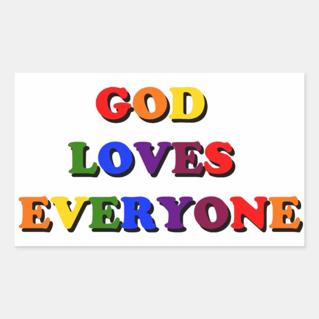 God Loves Everyone Stickers (Front)