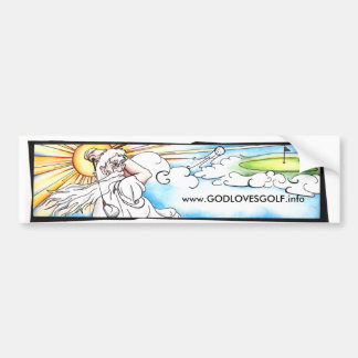 God Loves Golf Bumper Sticker