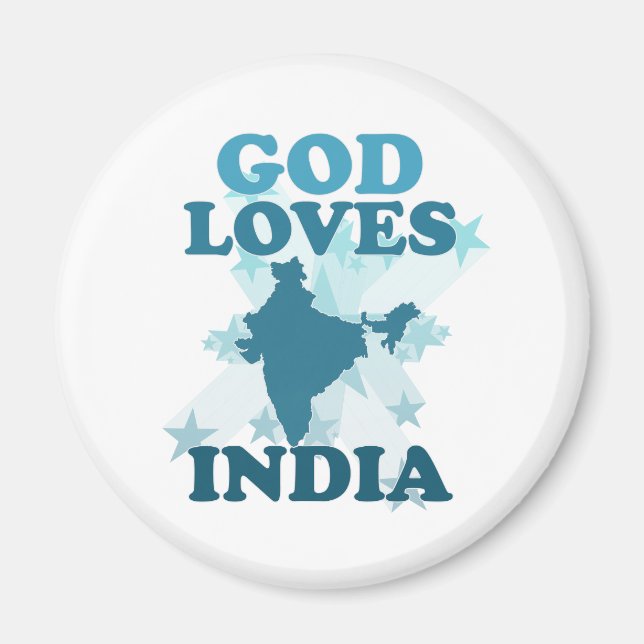 God Loves India Magnet (Front)