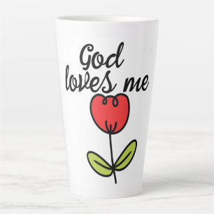 God Loves Me Latte Mug